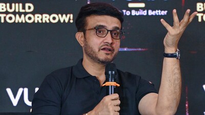 Former India captain Sourav Ganguly speaks at an event. (PTI) Former India captain Sourav Ganguly speaks at an event. (PTI)