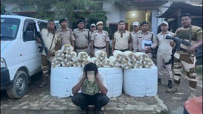 Police said the estimated international market value of the seized feather shafts is around ₹37 lakh. Police said the estimated international market value of the seized feather shafts is around ₹37 lakh.