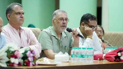 Punjab health minister Dr Balbir Singh speaking to the media persons at Pal Auditorium in PAU, Ludhiana on Sunday. (Manish/Hindustan Times) Punjab health minister Dr Balbir Singh speaking to the media persons at Pal Auditorium in PAU, Ludhiana on Sunday. (Manish/Hindustan Times)
