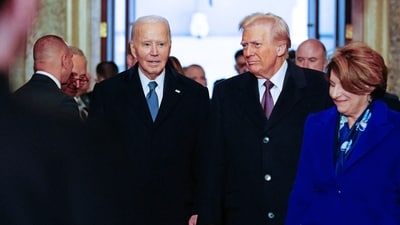 Joe Biden and Donald Trump arrive for the inauguration ceremony in Washington. (File) (AFP) Joe Biden and Donald Trump arrive for the inauguration ceremony in Washington. (File) (AFP)