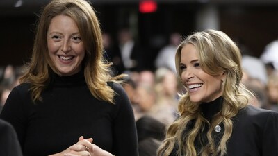 Dr. Casey Means, a wellness influencer, left, and journalist Megan Kelly, attend a confirmation hearing for Robert F. Kennedy Jr. for the Secretary of Health and Human Services post, at the Capitol in Washington, Jan. 29, 2025. (AP Photo/Ben Curtis, File) (AP) Dr. Casey Means, a wellness influencer, left, and journalist Megan Kelly, attend a confirmation hearing for Robert F. Kennedy Jr. for the Secretary of Health and Human Services post, at the Capitol in Washington, Jan. 29, 2025. (AP Photo/Ben Curtis, File) (AP)