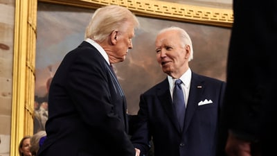 Donald Trump reacted to Joe Biden's cancer diagnosis (via REUTERS)