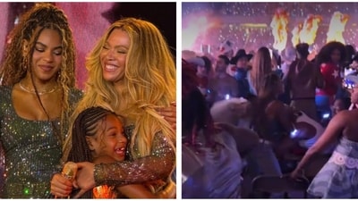 Beyoncé’s Concert erupted in chaos as a few fans were spotted fighting in the middle of the performance.