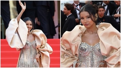 Nancy Tyagi walks the Cannes Film Festival red carpet. Nancy Tyagi walks the Cannes Film Festival red carpet.