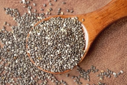 Chia seeds are rich in omega three, fiber and antioxidants. (Shutterstock)