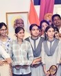 Chief minister Bhagwant Mann felicitating PSEB class 10 and 12 toppers in his official residence in Chandigarh. (HT Photo) Chief minister Bhagwant Mann felicitating PSEB class 10 and 12 toppers in his official residence in Chandigarh. (HT Photo)