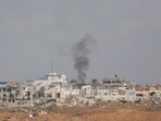 Smoke rises from Gaza following military activity, as seen from the Israeli side of the Israel-Gaza border, May 19, 2025. REUTERS/Ronen Zvulun