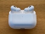 The new Apple Airpods 4 on display upon release on September 20, 2024 at the Apple Store at The Grove in Los Angeles, California. The new Apple Airpods 4 on display upon release on September 20, 2024 at the Apple Store at The Grove in Los Angeles, California.