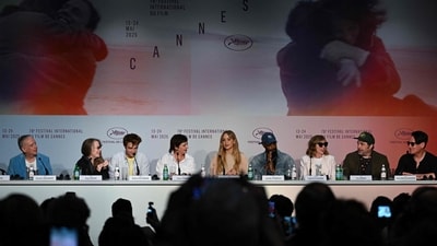 US actor Patrick Schwarzenegger poses on the photocall prior to the 2025 Kering Women In Motion Awards and Cannes Film Festival Presidential Dinner on the sidelines of the at the 78th edition of the Cannes Film Festival in Cannes, southern France, on May 18, 2025. (Photo by Bertrand GUAY / AFP) (AFP) US actor Patrick Schwarzenegger poses on the photocall prior to the 2025 Kering Women In Motion Awards and Cannes Film Festival Presidential Dinner on the sidelines of the at the 78th edition of the Cannes Film Festival in Cannes, southern France, on May 18, 2025. (Photo by Bertrand GUAY / AFP) (AFP)
