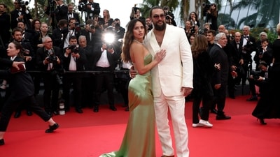 US actress Adria Arjona and US actor Jason Momoa arrive for the screening of the film "Splitsville" at the 78th edition of the Cannes Film Festival in Cannes, southern France, on May 19, 2025. (Photo by Valery HACHE / AFP) (AFP) US actress Adria Arjona and US actor Jason Momoa arrive for the screening of the film "Splitsville" at the 78th edition of the Cannes Film Festival in Cannes, southern France, on May 19, 2025. (Photo by Valery HACHE / AFP) (AFP)