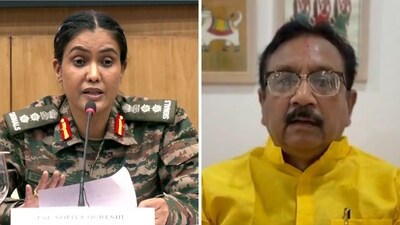 The controversy began after a video of Kunwar Vijay Shah’s speech, in which he made objectionable remarks against Col Qureshi, went viral on social media. (PTI collage) The controversy began after a video of Kunwar Vijay Shah’s speech, in which he made objectionable remarks against Col Qureshi, went viral on social media. (PTI collage)