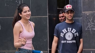 Naomika Saran and co-star Agastya Nanda Naomika Saran and co-star Agastya Nanda