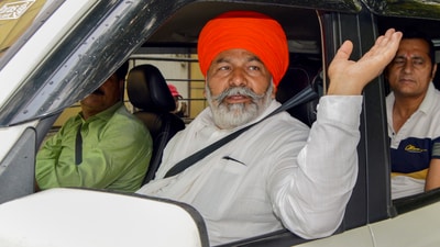 Bharatiya Kisan Union's national spokesperson Chaudhary Rakesh Singh Tikait. (PTI)