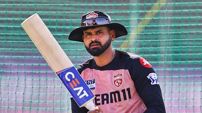 Shreyas Iyer ahead of Punjab Kings vs Rajasthan Royals in Jaipur. (PTI) Shreyas Iyer ahead of Punjab Kings vs Rajasthan Royals in Jaipur. (PTI)