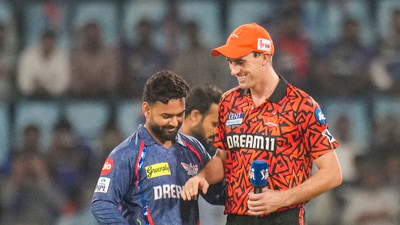 The match began with SRH skipper Pat Cummins winning the toss and opting to bowl. (PTI) The match began with SRH skipper Pat Cummins winning the toss and opting to bowl. (PTI)