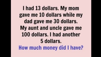 A brain teaser shared on Facebook stumped users. (Facebook/Minion Quotes) A brain teaser shared on Facebook stumped users. (Facebook/Minion Quotes)