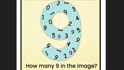 A Facebook puzzle asked users to count 9s hidden in a giant digit. (Facebook/Arshdeep Soni) A Facebook puzzle asked users to count 9s hidden in a giant digit. (Facebook/Arshdeep Soni)