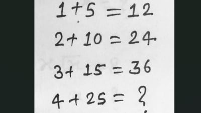 A maths puzzle puzzled users on X. (X/@jitendra789789) A maths puzzle puzzled users on X. (X/@jitendra789789)