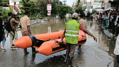 Bengaluru floods: :Boats were deployed in Bengaluru's Horamavu area after heavy rains on Sunday night caused severe flooding. (File Photo ) Bengaluru floods: :Boats were deployed in Bengaluru's Horamavu area after heavy rains on Sunday night caused severe flooding. (File Photo )