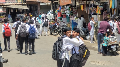 Students make their way back to schools as the administration reopens educational centers in five border districts of Jammu amid restoring normalcy after being closed following heightened tensions with Pakistan, in Jammu on Monday. (Anuwar Hazarika/ANI ) Students make their way back to schools as the administration reopens educational centers in five border districts of Jammu amid restoring normalcy after being closed following heightened tensions with Pakistan, in Jammu on Monday. (Anuwar Hazarika/ANI )