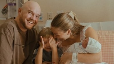 Emilie Kiser family: The photo features TikTok influencer with her husband and their two kids. (Instagram) Emilie Kiser family: The photo features TikTok influencer with her husband and their two kids. (Instagram)