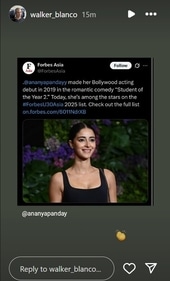 His Insta story. His Insta story.