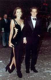 Elizabeth Hurley's Black Versace dress at the premiere of Four Weddings and a Funeral in 1994 was a sensation. Elizabeth Hurley's Black Versace dress at the premiere of Four Weddings and a Funeral in 1994 was a sensation.
