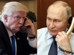 Putin (R) told Trump that Russia is ready to engage with the Ukrainian side on drafting a memorandum" for the potential future peace deal.