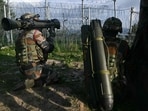 Indian Army soldiers carrying rocket launchers are pictured near the Line of Control (LoC) in Kashmir on May 19, 2025. Indian Army soldiers carrying rocket launchers are pictured near the Line of Control (LoC) in Kashmir on May 19, 2025.