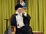 Iranian supreme leader Ayatollah Ali Khamenei addressing teachers and education officials from across the country in Tehran on May 17, 2025.