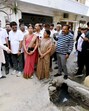 Lucknow district in-charge minister Suresh Khanna during his inspection of the city on Monday. (HT) Lucknow district in-charge minister Suresh Khanna during his inspection of the city on Monday. (HT)
