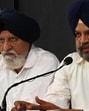 SAD leader Manpreet Ayali addressing mediapersons at Chandigarh Press Club on Monday. (Keshav Singh/HT)