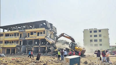 All 41 buildings were demolished earlier this year following directions from the Bombay high court, leaving around 2,500 residents homeless All 41 buildings were demolished earlier this year following directions from the Bombay high court, leaving around 2,500 residents homeless