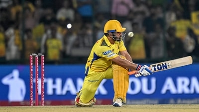 MS Dhoni failed to finish it off on a high and scored just 16 runs off 17 balls as CSK failed to cross the 200-run mark. (AFP) MS Dhoni failed to finish it off on a high and scored just 16 runs off 17 balls as CSK failed to cross the 200-run mark. (AFP)
