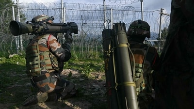 Indian Army soldiers carrying rocket launchers are pictured near the Line of Control (LoC) in Kashmir on May 19, 2025. (AFP) Indian Army soldiers carrying rocket launchers are pictured near the Line of Control (LoC) in Kashmir on May 19, 2025. (AFP)