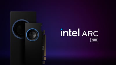 Intel Arc Pro B60 and B50 are the brand's latest AI-centric GPUs. (Intel)