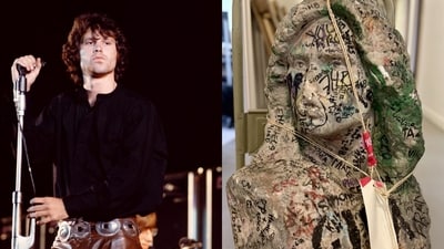 A memorial bust of American singer Jim Morrison that was stolen from his grave 37 years ago has been found by chance A memorial bust of American singer Jim Morrison that was stolen from his grave 37 years ago has been found by chance