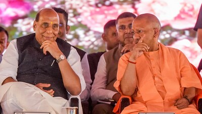 Defence Minister Rajnath Singh and Uttar Pradesh Chief Minister Yogi Adityanath attend the Silver Jubilee celebration of Dr KNS Memorial Hospital (Mayo Medical Center), in Lucknow, Tuesday, May 20, 2025. (PTI) Defence Minister Rajnath Singh and Uttar Pradesh Chief Minister Yogi Adityanath attend the Silver Jubilee celebration of Dr KNS Memorial Hospital (Mayo Medical Center), in Lucknow, Tuesday, May 20, 2025. (PTI)