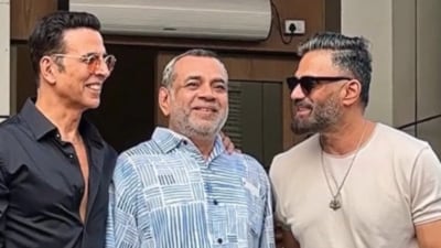 Suniel Shetty expressed shock over Paresh Rawal's decision to quit Hera Pheri 3. Suniel Shetty expressed shock over Paresh Rawal's decision to quit Hera Pheri 3.