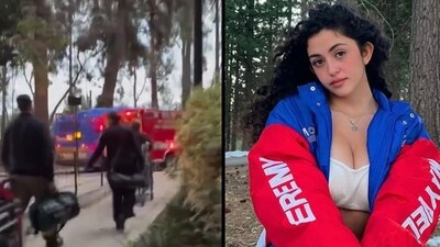 Video footage of Maya Abdullah being taken to the hospital (L), Maya Abdullah's image (R) (X)