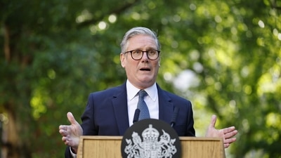 Keir Starmer, UK prime minister, during a business reception on the sidelines of the UK-EU summit, at Downing Street in London, UK. (Bloomberg File) Keir Starmer, UK prime minister, during a business reception on the sidelines of the UK-EU summit, at Downing Street in London, UK. (Bloomberg File)