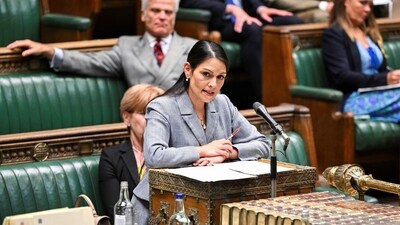 Britain's main opposition Conservative Party Shadow Foreign Secretary Priti Patel speaking during Britain's Foreign Secretary David Lammy statement on Israel and the war in Gaza in the House of Commons, in London, on May 20, 2025. (AFP) Britain's main opposition Conservative Party Shadow Foreign Secretary Priti Patel speaking during Britain's Foreign Secretary David Lammy statement on Israel and the war in Gaza in the House of Commons, in London, on May 20, 2025. (AFP)