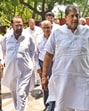 JJP President Ajay Singh Chautala with other leaders in Chandigarh on Tuesday. (PTI) JJP President Ajay Singh Chautala with other leaders in Chandigarh on Tuesday. (PTI)