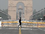 Mirage seen over the Kartavya Path as rise in temperature, in New Delhi, India, on Tuesday, May 20, 2025. Mirage seen over the Kartavya Path as rise in temperature, in New Delhi, India, on Tuesday, May 20, 2025.