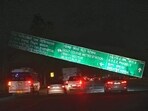 Signboards on both sides of Dadari Bhangal Road fell due to the storm on Wednesday. Signboards on both sides of Dadari Bhangal Road fell due to the storm on Wednesday.