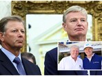 Golfers Retief Goosen and Ernie Els stand in the Oval Office as U.S. President Donald Trump meets South African President Cyril Ramaphosa, at the White House in Washington, D.C., U.S., May 21, 2025. REUTERS/Kevin Lamarque Golfers Retief Goosen and Ernie Els stand in the Oval Office as U.S. President Donald Trump meets South African President Cyril Ramaphosa, at the White House in Washington, D.C., U.S., May 21, 2025. REUTERS/Kevin Lamarque