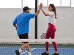Anushka Sharma and Virat Kohli made a perfect duo for a game of pickleball. Anushka Sharma and Virat Kohli made a perfect duo for a game of pickleball.