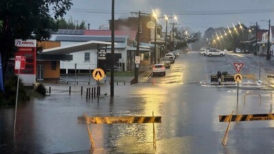 Australian Authorities said that water levels of a river in Taree surged past a previous record, reaching 6.3 metres (20.6 feet) causing flood in eastern Australia. (AFP) Australian Authorities said that water levels of a river in Taree surged past a previous record, reaching 6.3 metres (20.6 feet) causing flood in eastern Australia. (AFP)