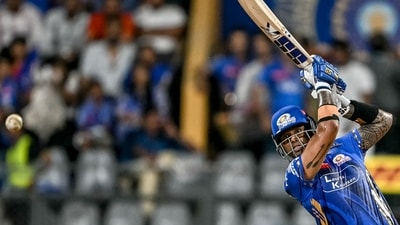 Suryakumar Yadav's unbeaten 73* helped the five-time champions Mumbai Indians to reach 180/5 in their 20 overs against Delhi Capitals. (AFP) Suryakumar Yadav's unbeaten 73* helped the five-time champions Mumbai Indians to reach 180/5 in their 20 overs against Delhi Capitals. (AFP)
