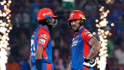 Delhi Capitals' Faf du Plessis and Axar Patel (REUTERS)